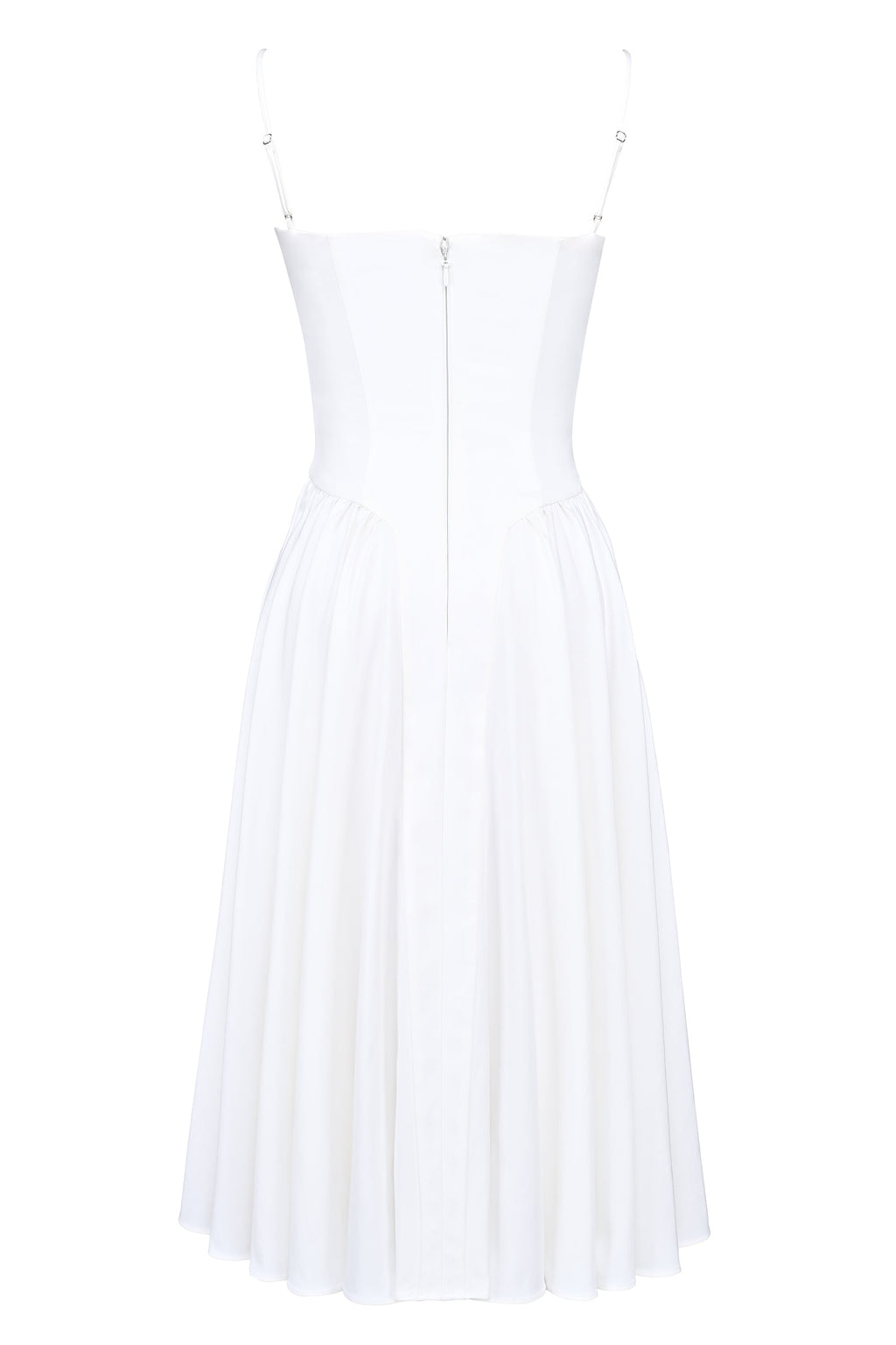 white corset midi dress