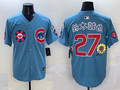 Men's Chicago Cubs Seiya Suzuki #27 Light Blue Player Jersey