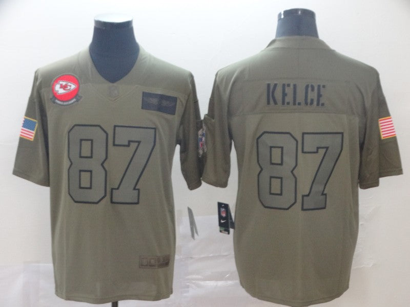 Men's Kansas City Chiefs Travis Kelce #87 Brown Player Jersey1