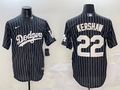 Men's Los Angeles Dodgers Clayton Kershaw #22 Black Alternate Limited Player Jersey
