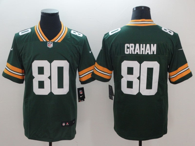 Men's Green Bay Packers Jimmy Graham #80 Green Game Jersey1