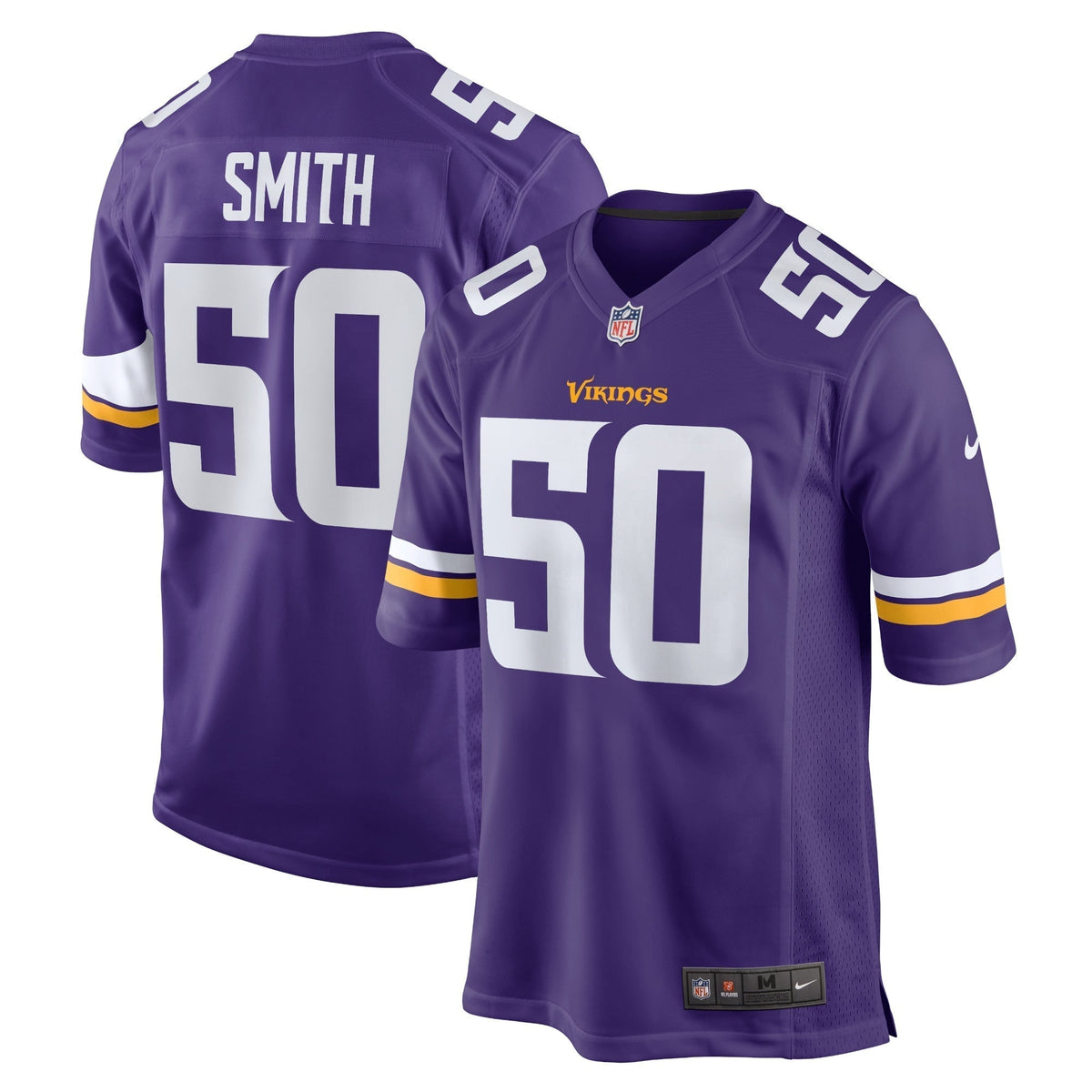 TJ Smith Minnesota Vikings Nike Home Game   Jersey - Purple