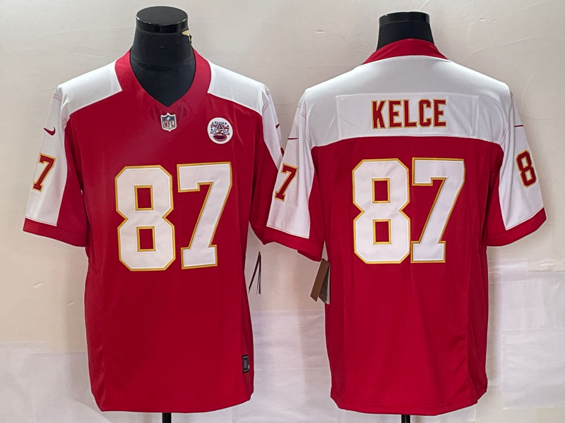Men's Kansas City Chiefs Travis Kelce #87 Red Player Game Jersey1