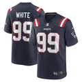 Keion White New England Patriots Nike  Game Jersey - Navy