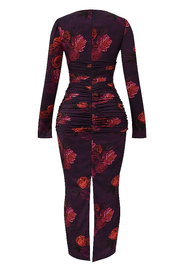 romantic floral maxi dress