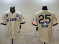 Men's Los Angeles Dodgers Tommy Edman #25 Cream 2024 City Connect Limited Player Jersey