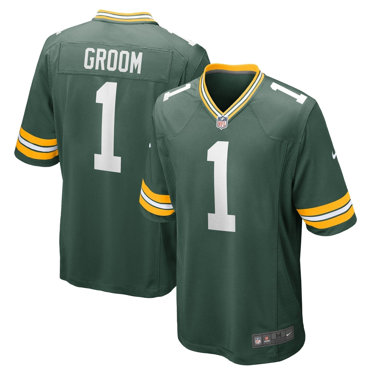 Number 1 Groom Green Bay Packers Nike Game Jersey - Green