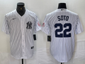 Men's New York Yankees Juan Soto #22 White Limited Player Jersey