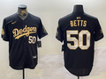 Men's Los Angeles Dodgers Mookie Betts Black Game Player Jersey