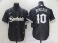 Men's Chicago White Sox Yoan Moncada #10 Black Stitched Jersey