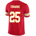 KC.Chiefs #25 Clyde Edwards-Helaire Player Red Vapor Limited Game Football Jerseys