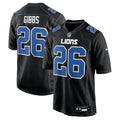 Jahmyr Gibbs carbon Black Detroit Lions FashionJersey