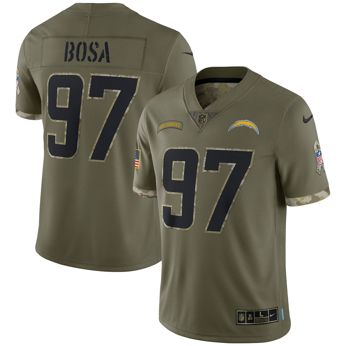 Joey Bosa Los Angeles Chargers Nike Salute To Service Limited Jersey - Olive