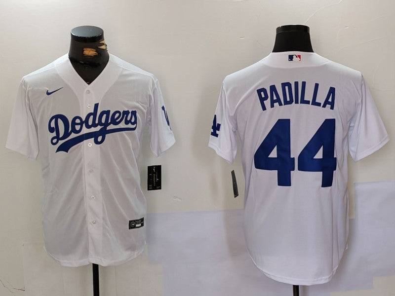 Men's Los Angeles Dodgers Vicente Padilla #44 White Replica Player Jersey