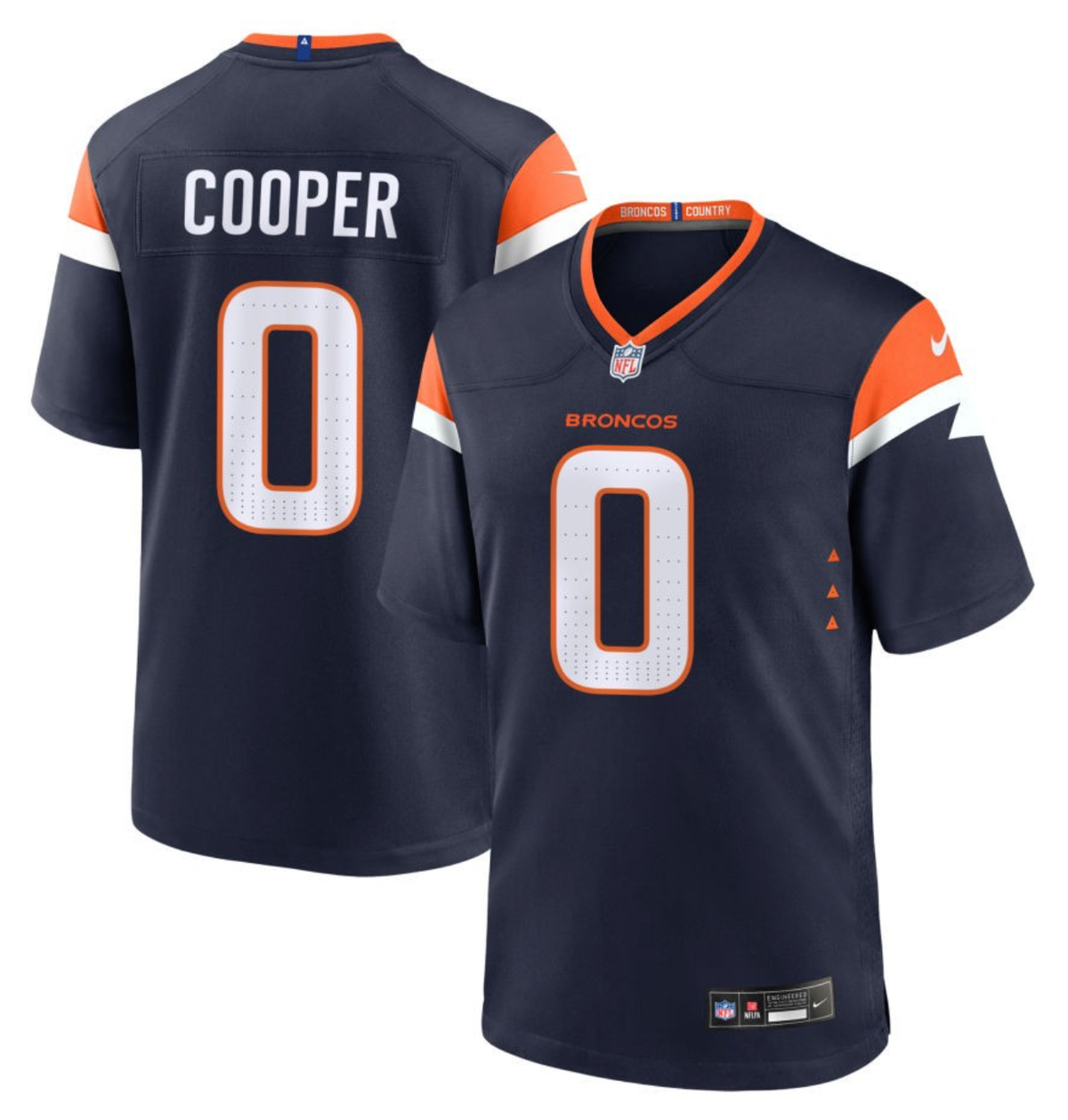 Jonathan Cooper Denver Broncos 2024 Jersey