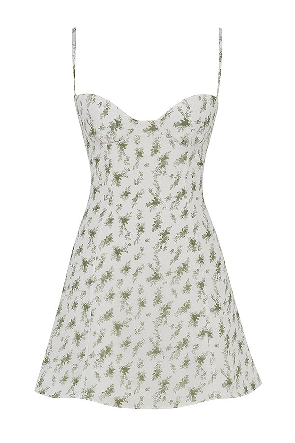 garden print mini dress