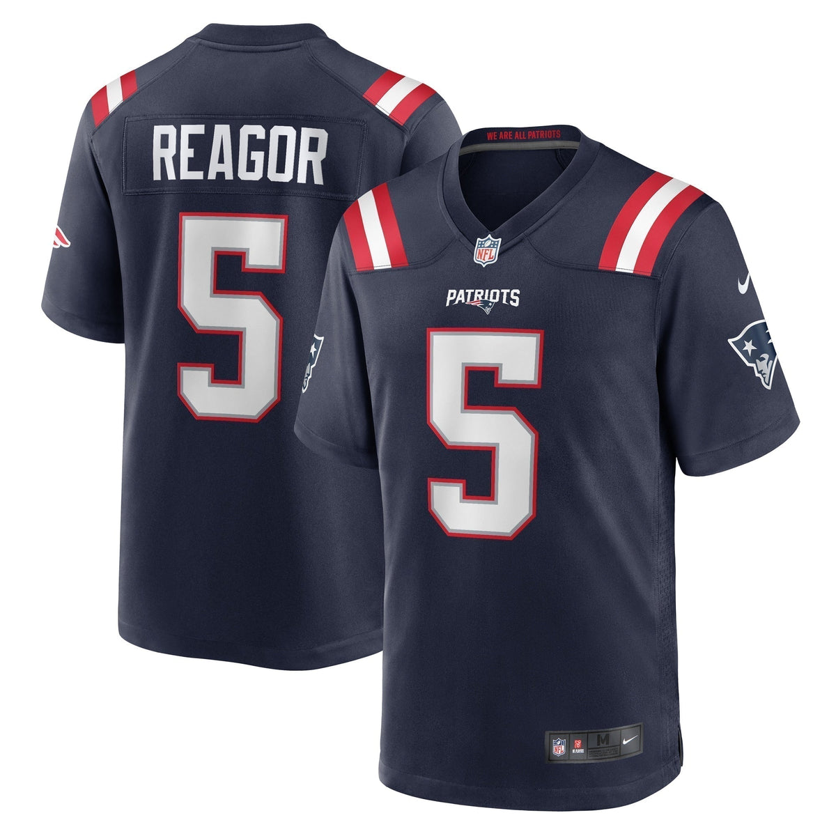 Jalen Reagor New England Patriots Nike Team Game Jersey -  Navy
