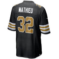 #32 Tyrann Mathieu Player NO.Saints Black Game Football Jerseys
