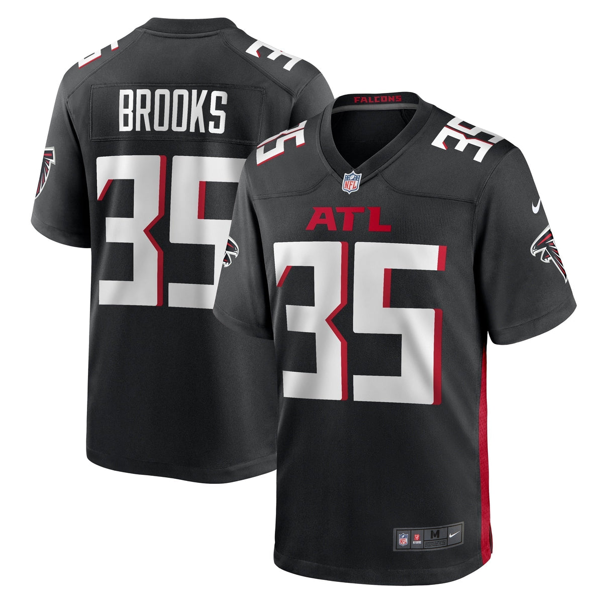 Natrone Brooks Atlanta Falcons Nike Team Game Jersey -  Black