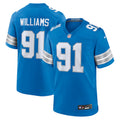 Men's Detroit Lions Tyleik Williams Nike Blue 2025 NFL Draft First Round Pick Game Jersey