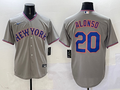 Men's New York Mets Pete Alonso #20 Gray Replica Player Jersey