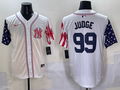 Men's New York Yankees Aaron Judge #99 White Team Player Game Jersey