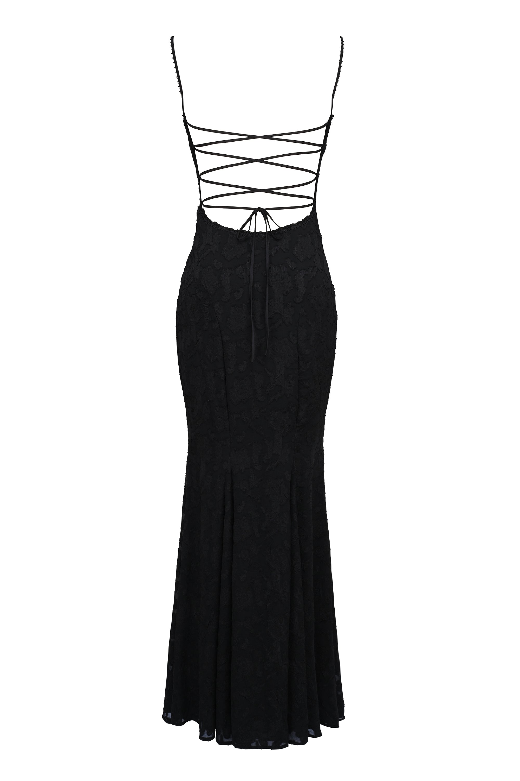 black lace maxi dress