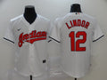 Men's Cleveland Guardians Francisco Lindor #12 White Replica Baseball Jersey