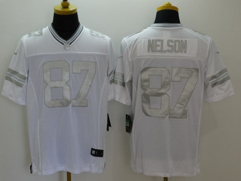 Men's Green Bay Packers Jordy Nelson #87 White Game Jersey1