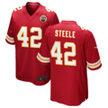 KC.Chiefs #42 Carson Steele Player Red Home Game Stitched Football Jerseys