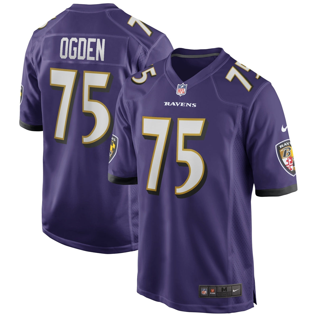 Jonathan Ogden Baltimore Ravens Nike Game Retired   Jersey - Purple