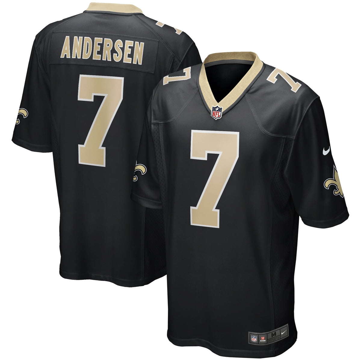 Morten Andersen New Orleans Saints Nike Game Retired   Jersey - Black