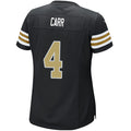 NO.Saints #4 Derek Carr Player Black Game Stitched Football Jerseys
