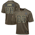 Youth Dallas Cowboys CeeDee Lamb Nike Olive 2025 Salute to Service Game Jersey