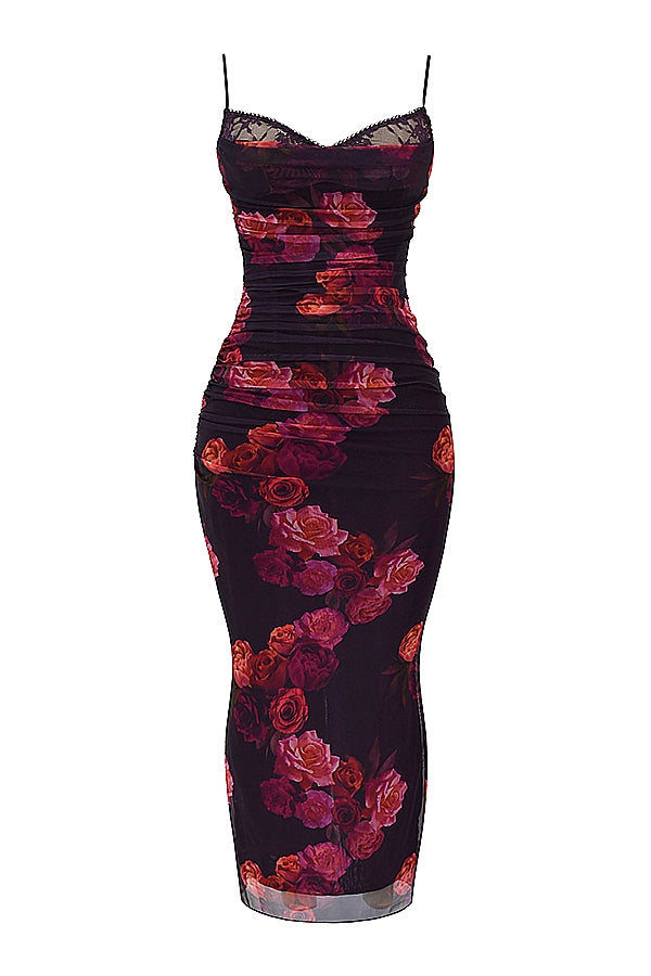 romantic floral maxi dress