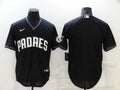 Men's San Diego Padres Black Official Replica Blank Jersey
