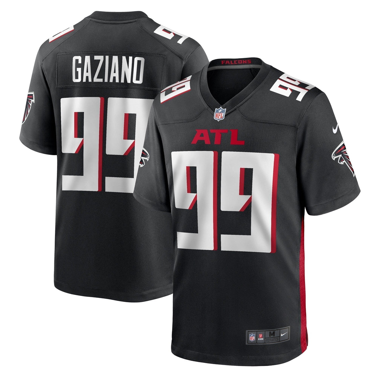 Joe Gaziano Atlanta Falcons Nike Team Game Jersey -  Black
