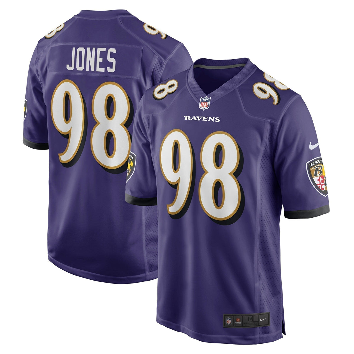 Travis Jones Baltimore Ravens Nike   Game Jersey - Purple