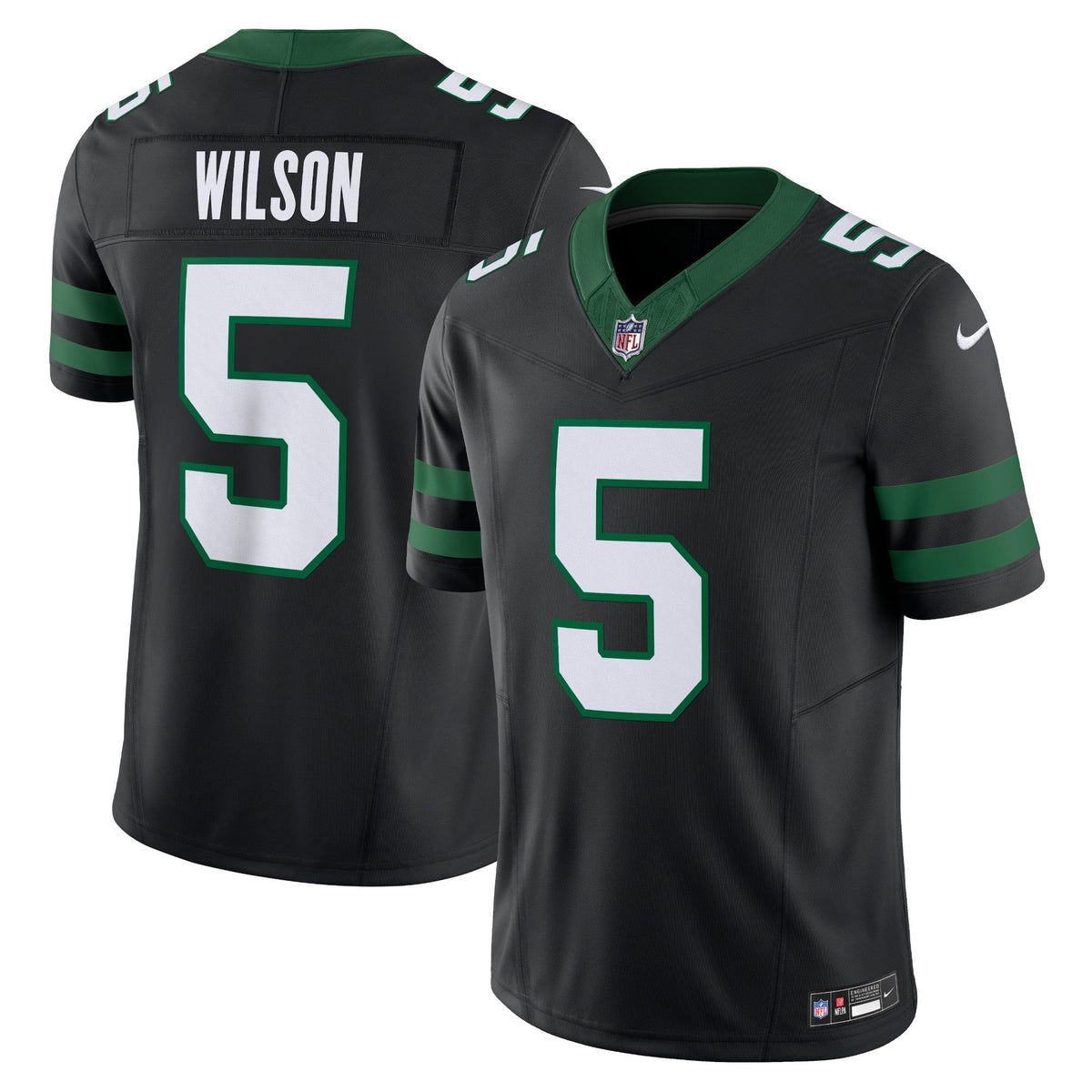 Garrett Wilson New York Jets Nike Alternate Vapor F.U.S.E. Limited Jersey  - Legacy Black