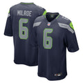 Men's Seattle Seahawks Jalen Milroe Nike College Navy 2025 NFL Draft Game Jersey