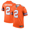 Patrick Surtain II Denver Broncos Nike Mile High Collection 1977 Throwback   Legend Jersey - Orange