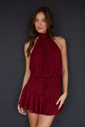 Yaz Textured Mini Dress Romper