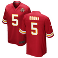 KC.Chiefs #5 Marquise Brown Red Stitched Player Game Football Jerseys