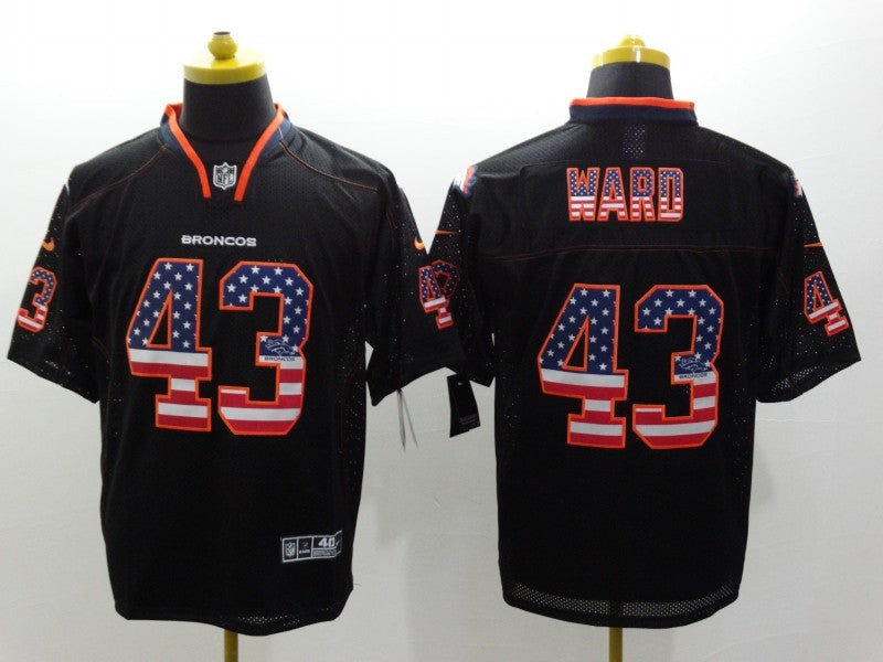 Men's Denver Broncos TJ Ward #43 Black Game Jersey1