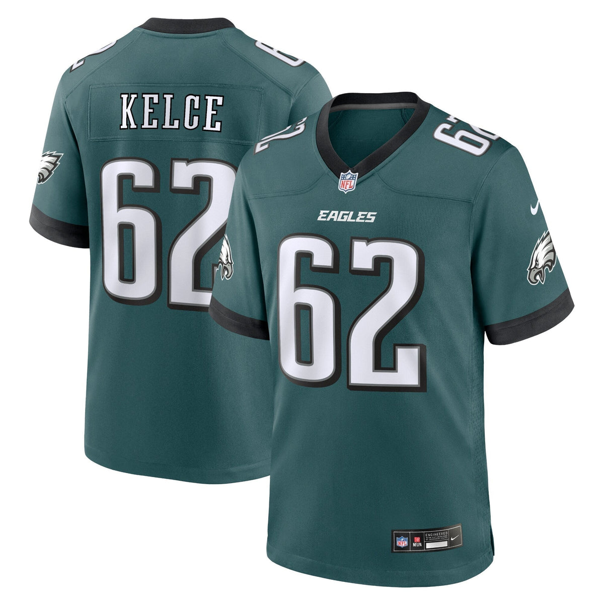 Jason Kelce Philadelphia Eagles Nike Team Game Jersey - Midnight Green