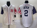 Men's New York Yankees Derek Jeter #2 White Team Player Game Jersey