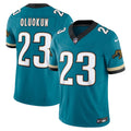 Foye Oluokun Jacksonville Jaguars Nike Prowler Throwback Vapor F.U.S.E. Limited Jersey - Teal