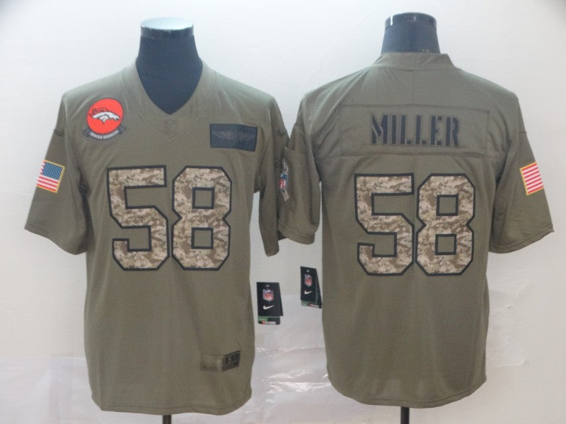 Men's Denver Broncos Von Miller #58 Brown Alternate Game Jersey1