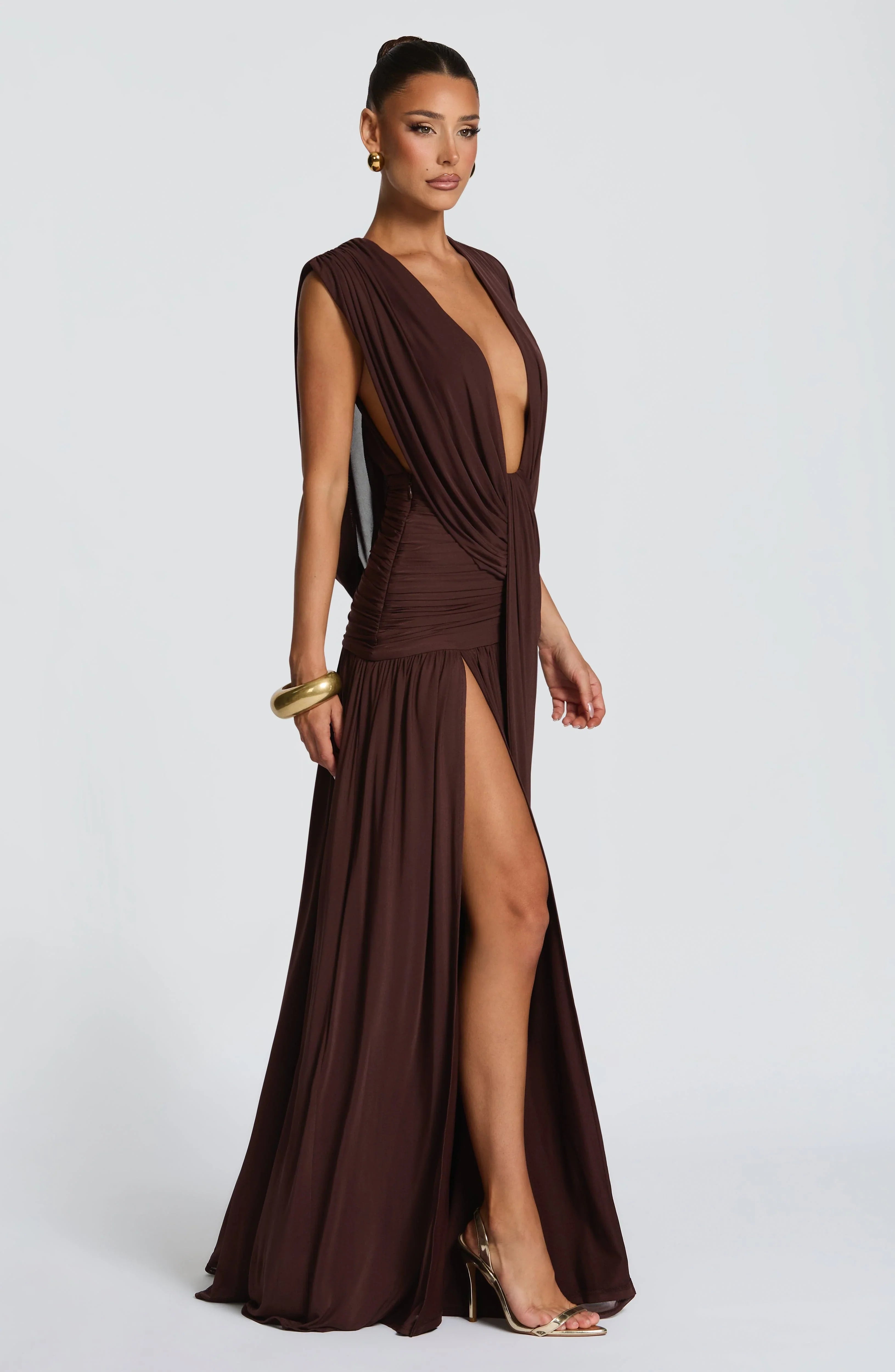 Romilly Gown - Plum Brown