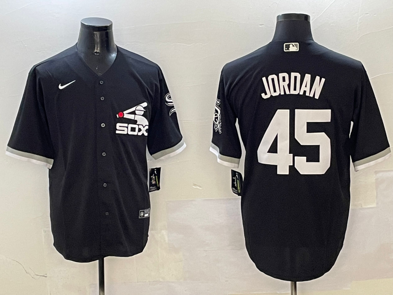 Men's Chicago White Sox Michael Jordan #45 Black Limited Player Jersey